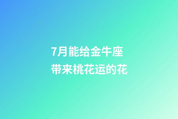 7月能给金牛座带来桃花运的花-第1张-星座运势-玄机派