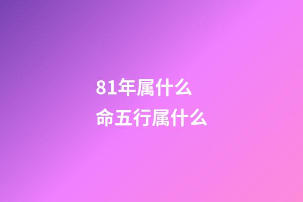 81年属什么命五行属什么(出生在这3年的人，犹如家中“摇钱树”，全家财运红如火)
