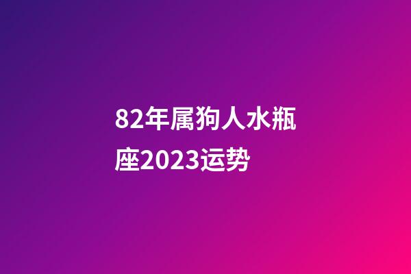 82年属狗人水瓶座2023运势-第1张-星座运势-玄机派