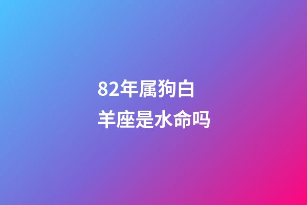 82年属狗白羊座是水命吗-第1张-星座运势-玄机派