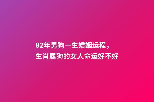 82年男狗一生婚姻运程，生肖属狗的女人命运好不好-第1张-观点-玄机派
