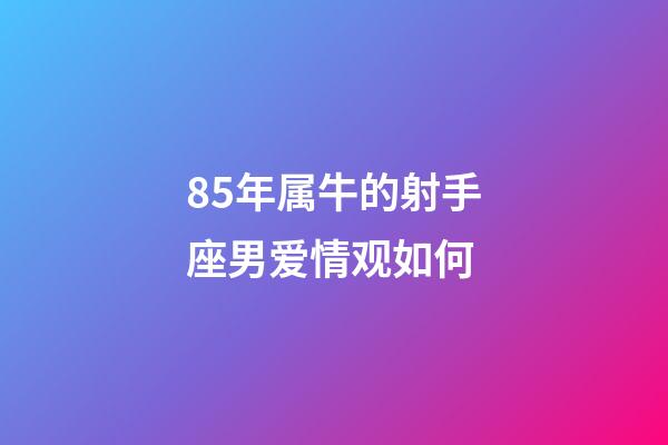 85年属牛的射手座男爱情观如何-第1张-星座运势-玄机派