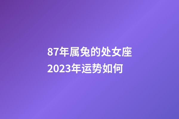 87年属兔的处女座2023年运势如何-第1张-星座运势-玄机派