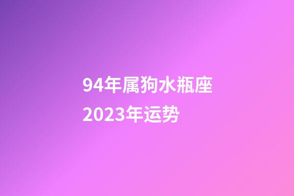 94年属狗水瓶座2023年运势-第1张-星座运势-玄机派