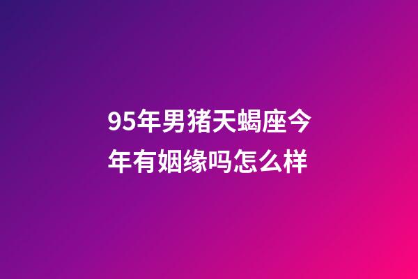 95年男猪天蝎座今年有姻缘吗怎么样-第1张-星座运势-玄机派
