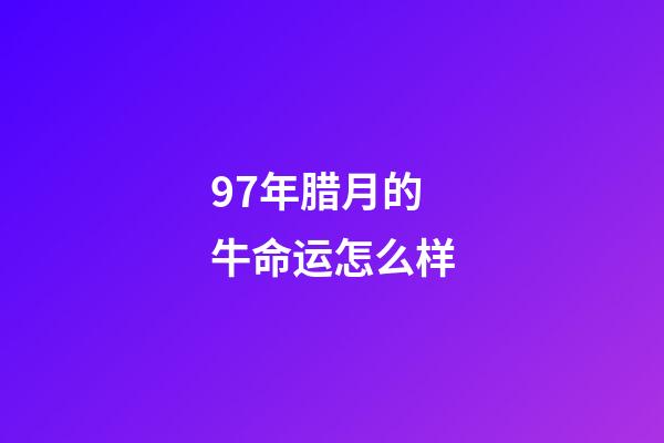 97年腊月的牛命运怎么样(进了腊月就是年，农村谚语“初一东风六畜灾”，啥意思？)-第1张-观点-玄机派
