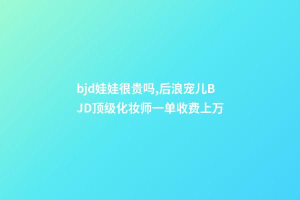 bjd娃娃很贵吗,后浪宠儿BJD顶级化妆师一单收费上万-第1张-观点-玄机派