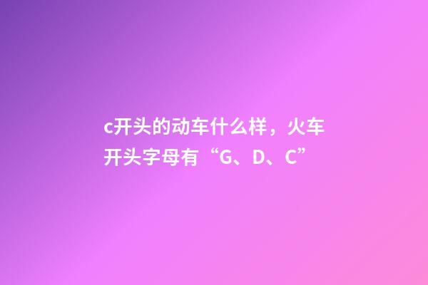c开头的动车什么样，火车开头字母有“G、D、C”-第1张-观点-玄机派