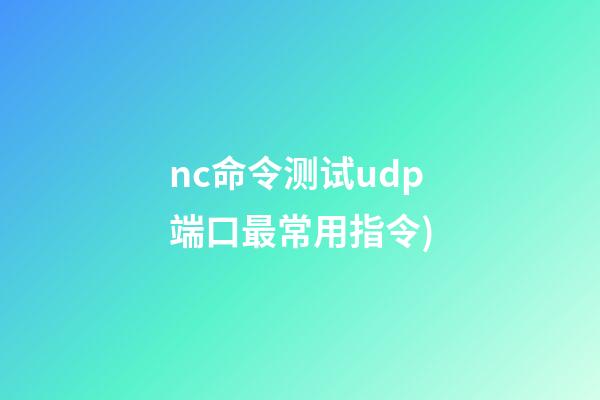 nc命令测试udp端口(Netcat(nc)最常用指令(备忘查询))-第1张-观点-玄机派