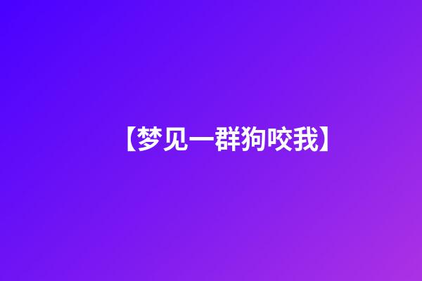 【梦见一群狗咬我】