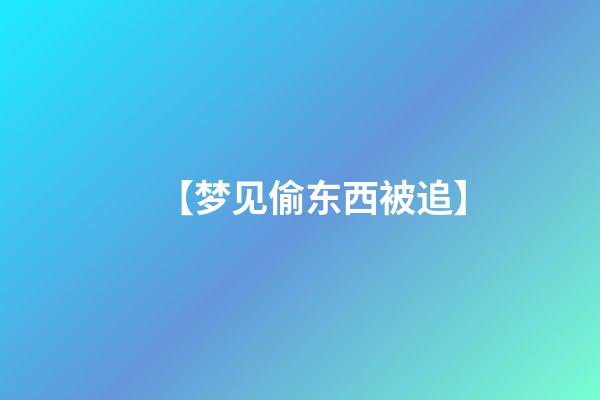 【梦见偷东西被追】