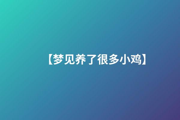 【梦见养了很多小鸡】