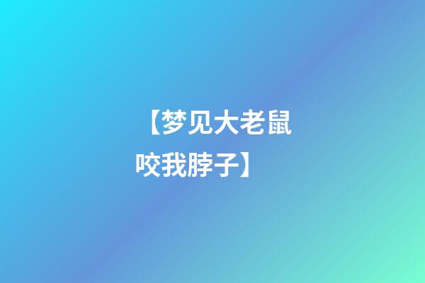 【梦见大老鼠咬我脖子】