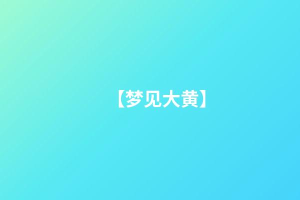 【梦见大黄】