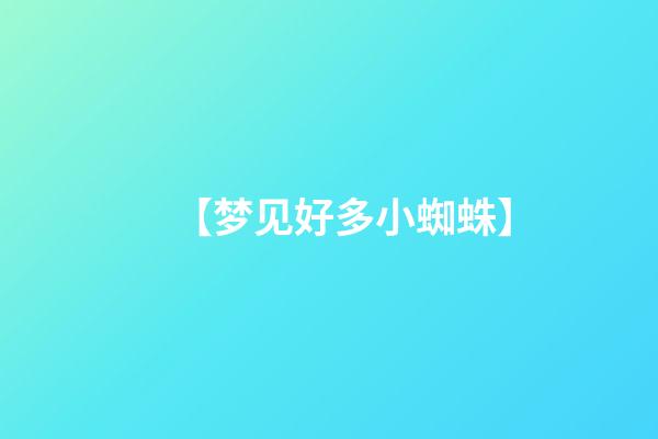【梦见好多小蜘蛛】