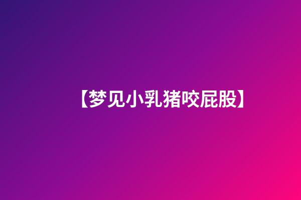 【梦见小乳猪咬屁股】