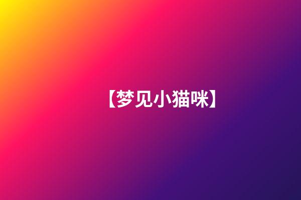 【梦见小猫咪】