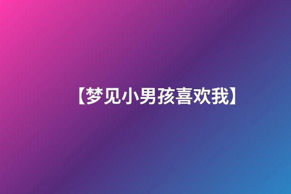 【梦见小男孩喜欢我】