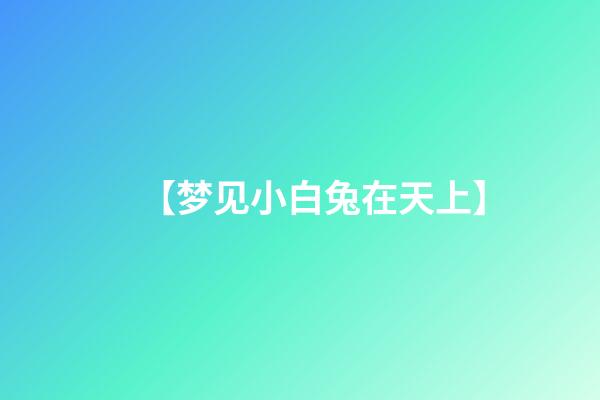 【梦见小白兔在天上】
