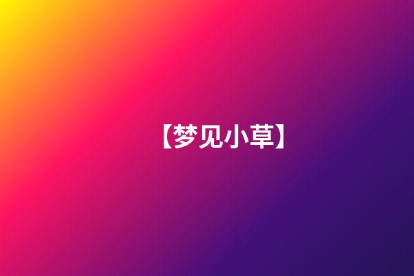 【梦见小草】