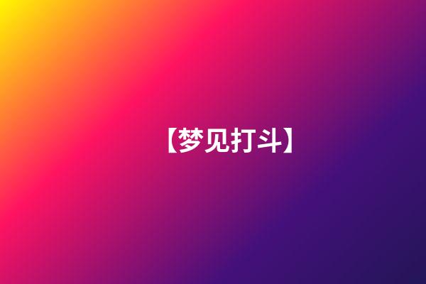 【梦见打斗】