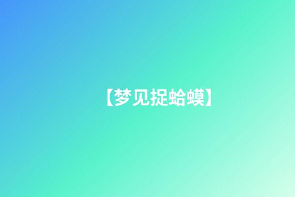 【梦见捉蛤蟆】