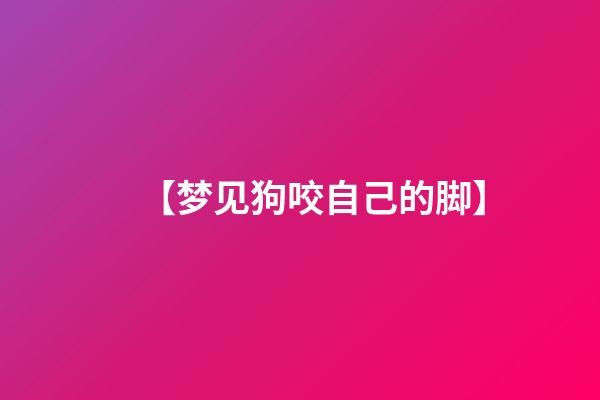 【梦见狗咬自己的脚】