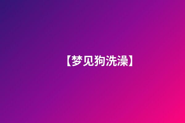 【梦见狗洗澡】
