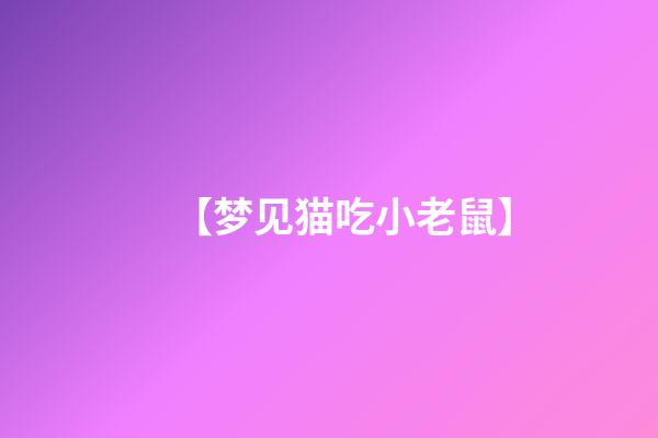 【梦见猫吃小老鼠】