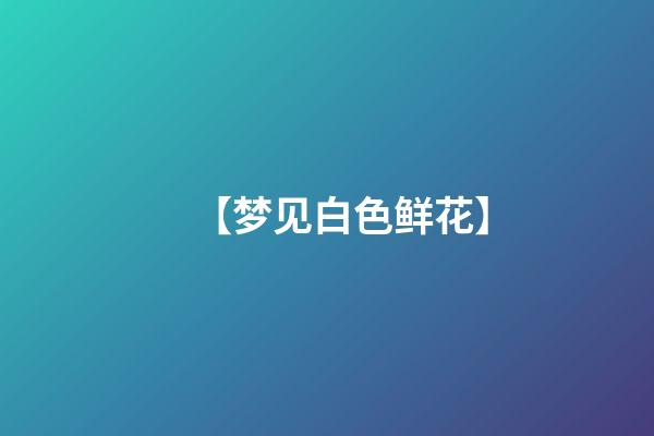 【梦见白色鲜花】