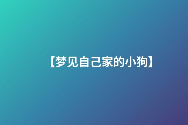 【梦见自己家的小狗】