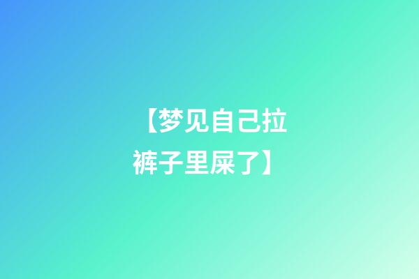 【梦见自己拉裤子里屎了】