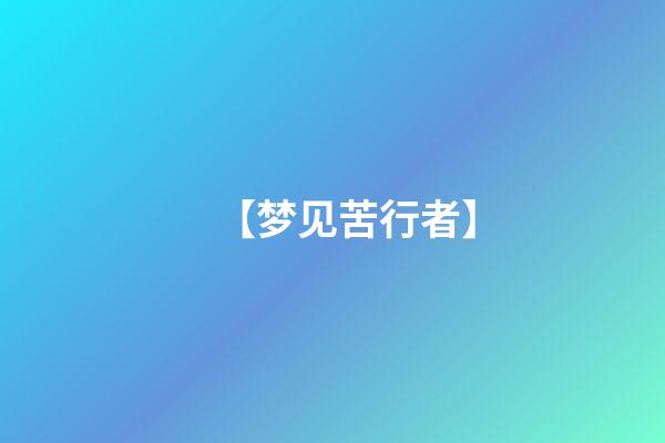 【梦见苦行者】