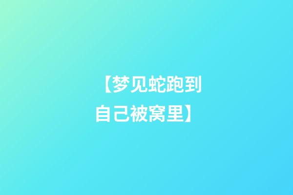 【梦见蛇跑到自己被窝里】