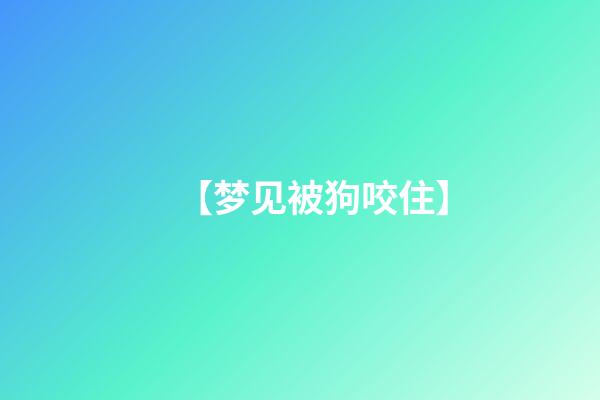 【梦见被狗咬住】