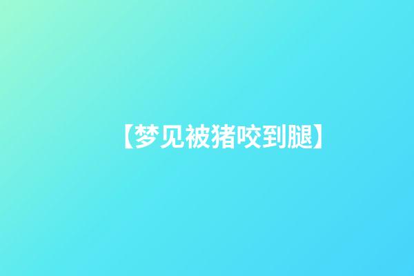 【梦见被猪咬到腿】