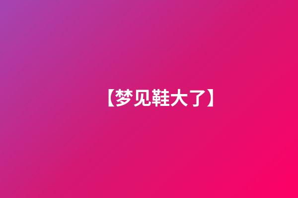 【梦见鞋大了】