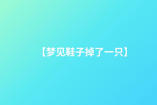 【梦见鞋子掉了一只】