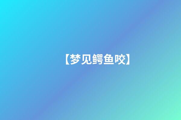 【梦见鳄鱼咬】