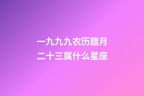 一九九九农历腊月二十三属什么星座-第1张-星座运势-玄机派