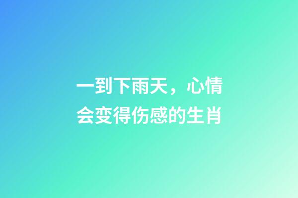 一到下雨天，心情会变得伤感的生肖-第1张-观点-玄机派