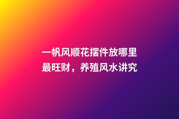 一帆风顺花摆件放哪里最旺财，养殖风水讲究
