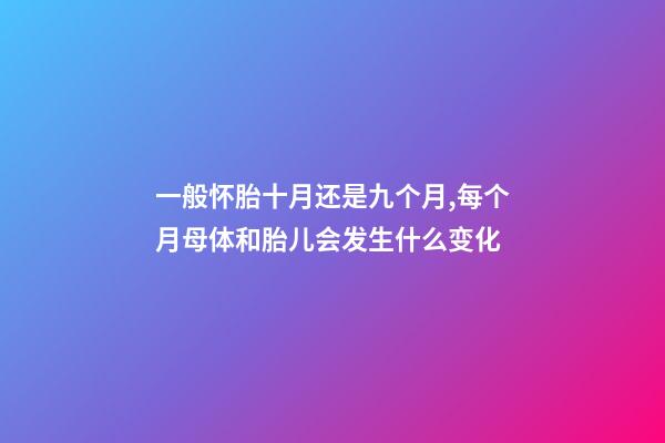 一般怀胎十月还是九个月,每个月母体和胎儿会发生什么变化-第1张-观点-玄机派