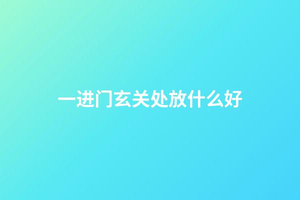 一进门玄关处放什么好