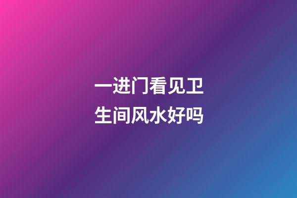 一进门看见卫生间风水好吗