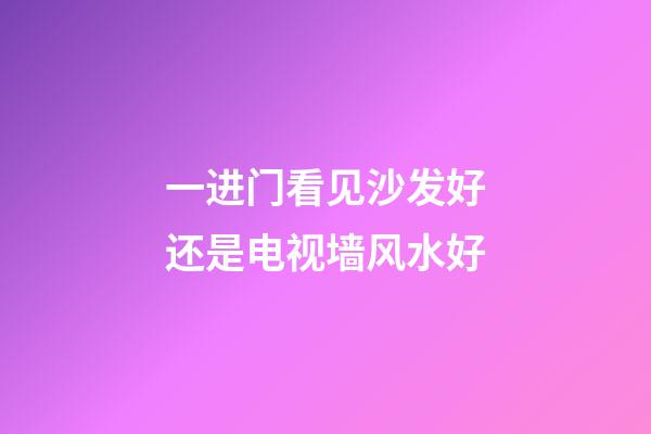 一进门看见沙发好还是电视墙风水好