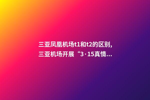 三亚凤凰机场t1和t2的区别,三亚机场开展“3·15真情服务”主题咨询活动-第1张-观点-玄机派