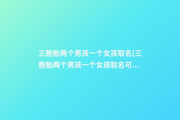 三胞胎两个男孩一个女孩取名(三胞胎两个男孩一个女孩取名可以吗)