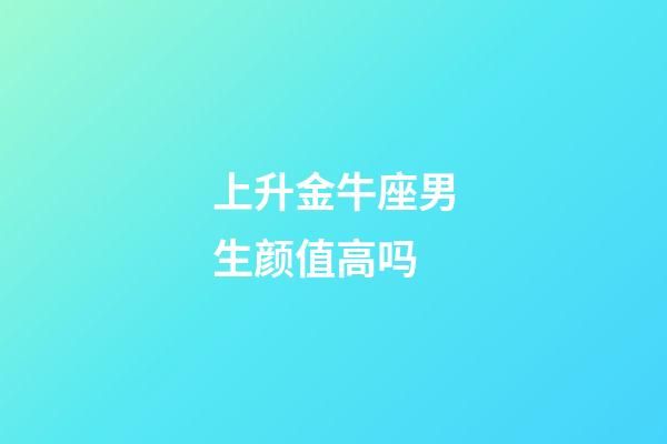 上升金牛座男生颜值高吗-第1张-星座运势-玄机派