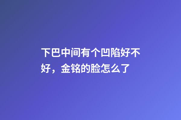 下巴中间有个凹陷好不好，金铭的脸怎么了-第1张-观点-玄机派